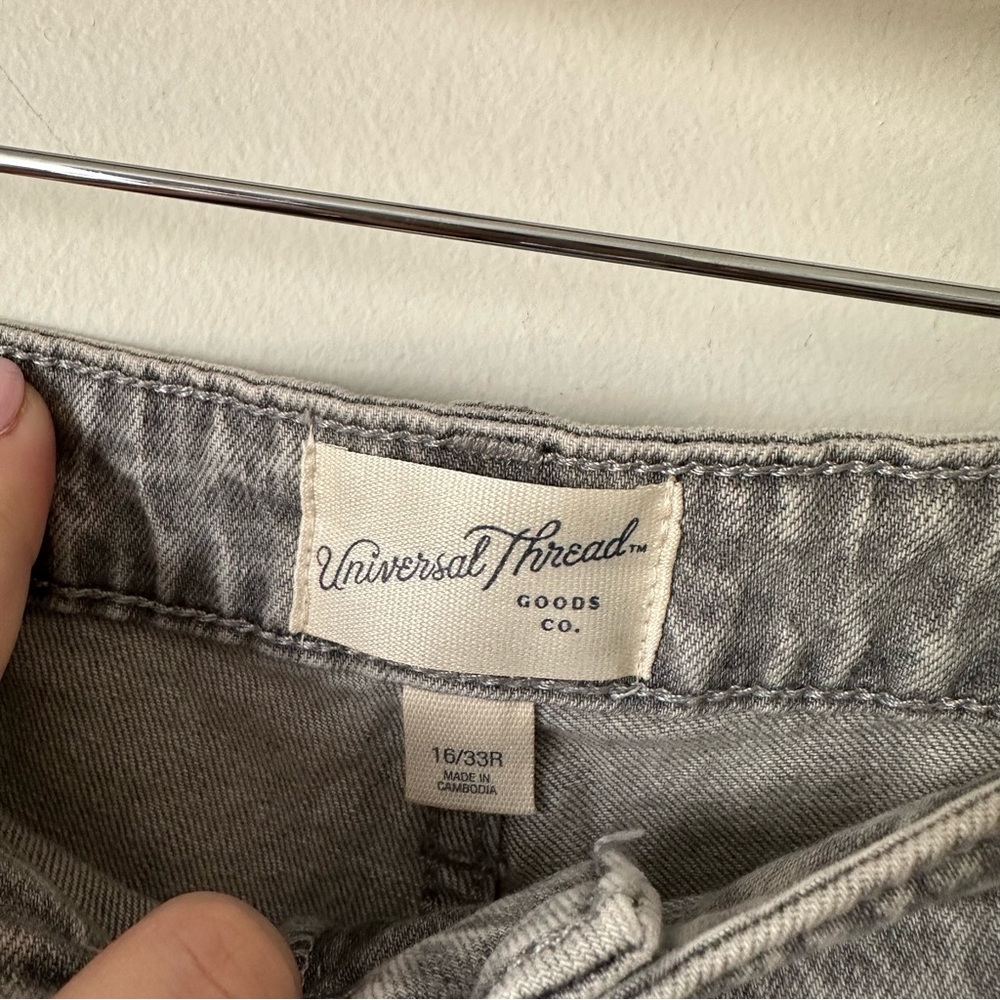 Universal Thread | Gray Cut Off Button Fly Shorts - image 8